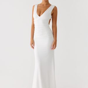 Cherry Sky Maxi Dress - White