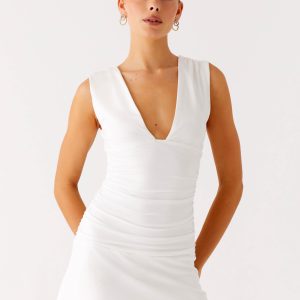 Cherry Sky Mini Dress - White