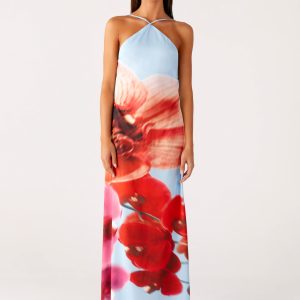 Chloe Maxi Dress - Turquoise Bloom