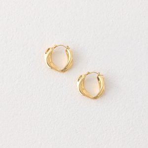 Chrome Crush Earrings - Gold