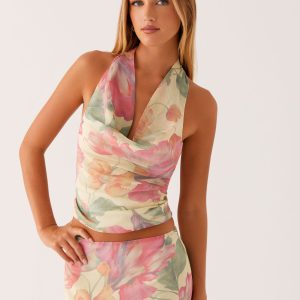 Close Call Top - Yellow Peony