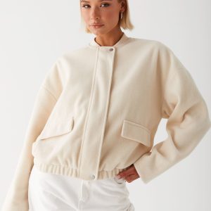 Cloudia Bomber Jacket - Ivory