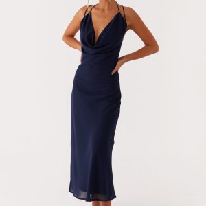 Clover Club Maxi Dress - Navy