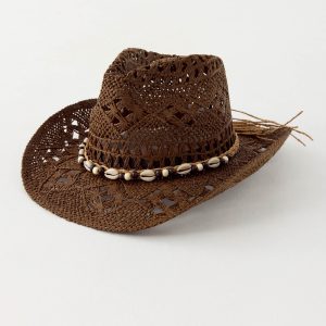 Coco Twist Straw Cowboy Hat - Chocolate