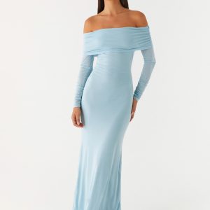 Cocoa Long Sleeve Maxi Dress - Blue