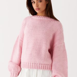 Costella Knit Sweater - Pink