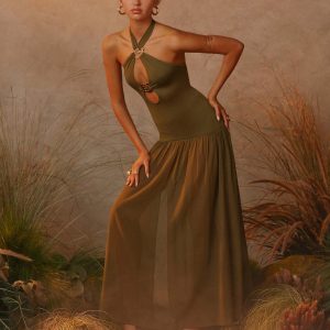 Cypress Kiss Maxi Dress - Khaki