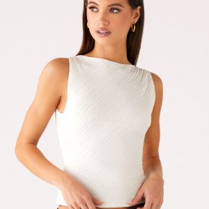 Cypriana Tie Back Top - White