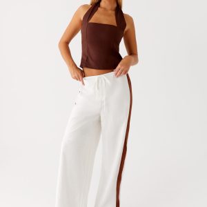 Dalida Linen Pants - Ivory