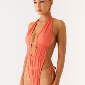 Dandara Cut Out Swimsuit - Orange