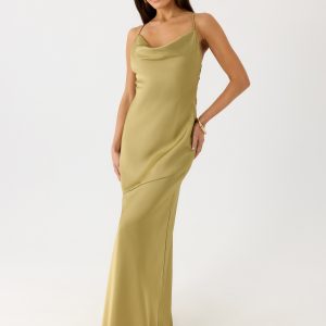 Darius Maxi Dress - Green Olive