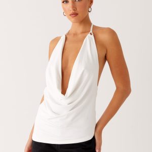 Dasha Cowl Top - White