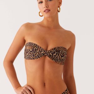 Delta Bandeau Bikini Top - Cheetah