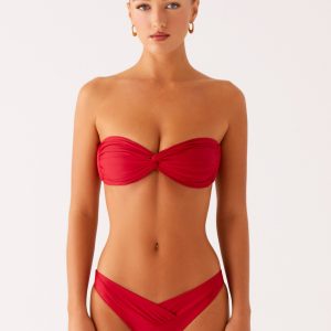 Delta Bikini Bottoms - Deep Red