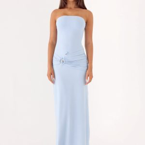 Dimmi Strapless Maxi Dress - Blue