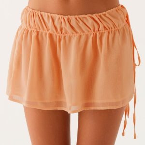 Dione Mini Skirt - Peach