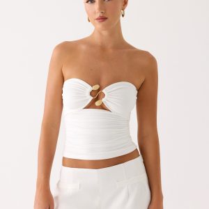 Doja Strapless Top - White