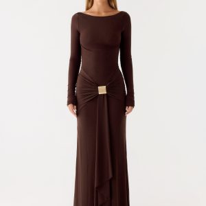 Dray Maxi Dress - Chocolate
