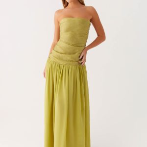 Dreamer Maxi Dress - Lime Zest
