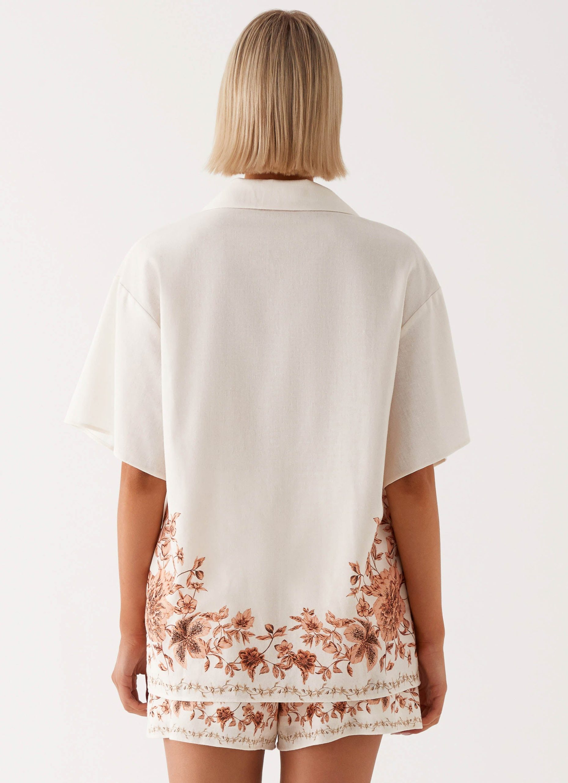 Dreamy Days Oversized Linen Shirt - Ivory - Image 4