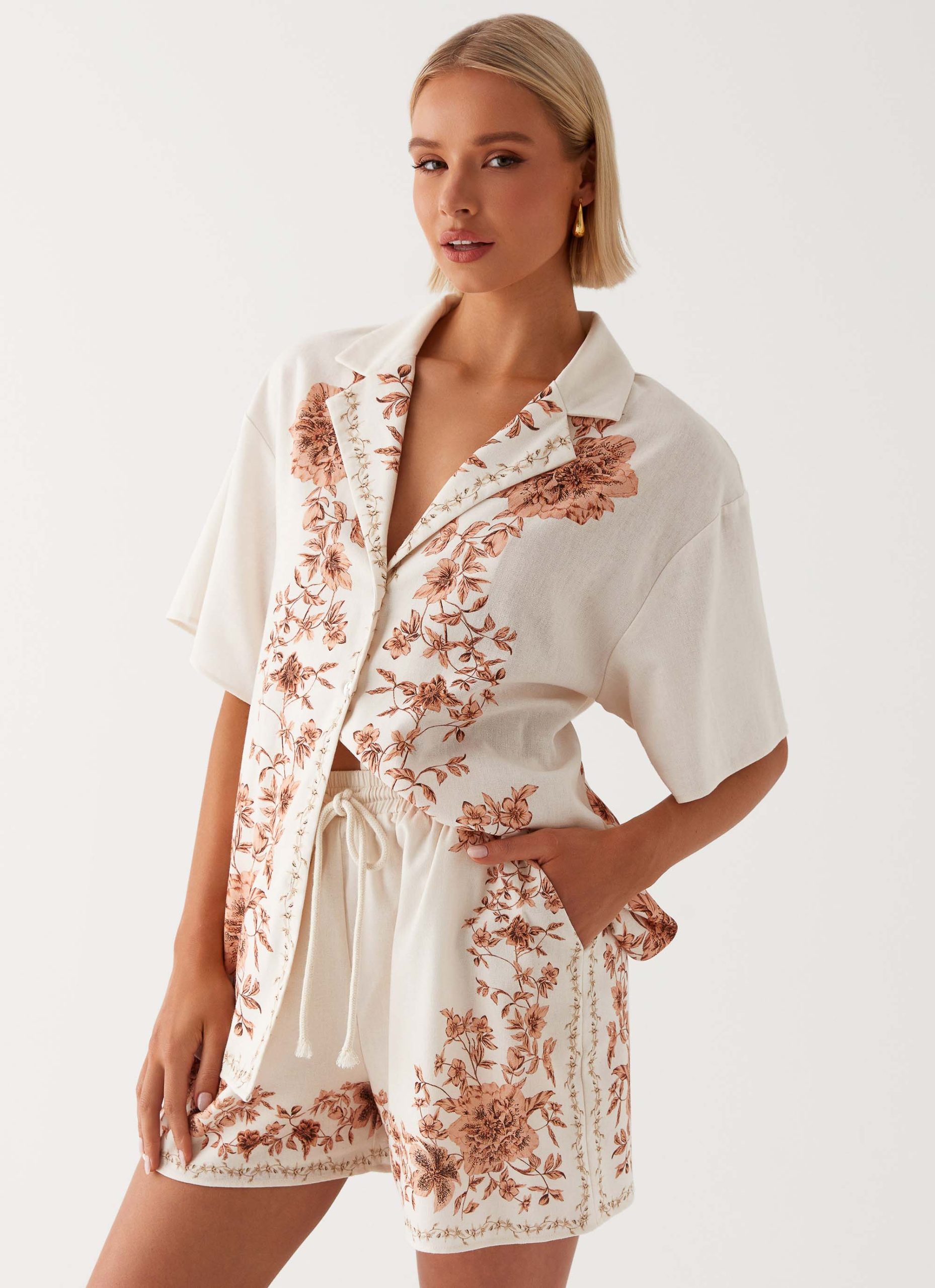 Dreamy Days Oversized Linen Shirt - Ivory - Image 5