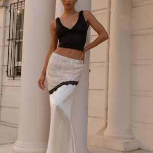 Duet Lace Maxi Skirt - Ivory