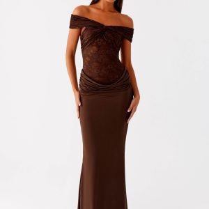 Either Way Maxi Dress - Chocolate