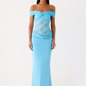 Either Way Maxi Dress - Turquoise Blue