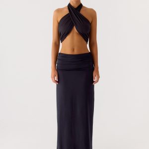 Elisabetta Maxi Skirt - Black