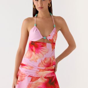 Ellinor Bead Top - Pink