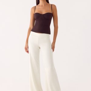 Elmah Low Rise Pants - White
