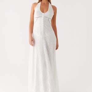 Ember Valley Cotton Maxi Dress - Ivory