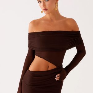 Emery Mini Dress - Chocolate
