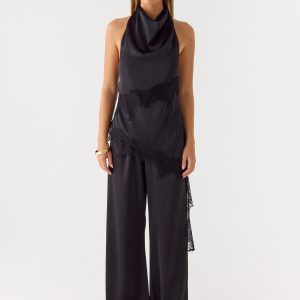 Emilee Cowl Top - Black