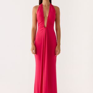 Emiliana Maxi Dress - Red Magenta