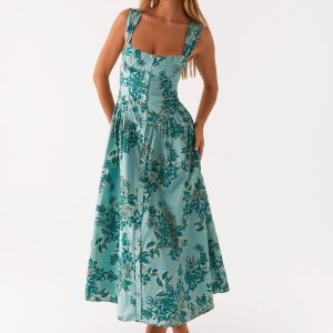 Emmalina Midi Dress - Cloud Nine Floral