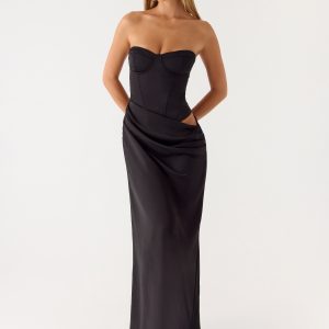 Emory Corset Maxi Dress - Black