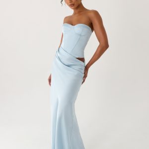 Emory Corset Maxi Dress - Blue