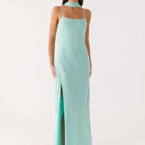 Eternelle Square Neck Maxi Dress - Teal
