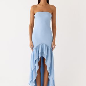 Evander Chiffon Maxi Dress - Blue