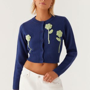 Everest Knit Cardigan - Navy