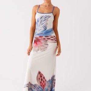 Everett Maxi Dress - White Sea Bloom