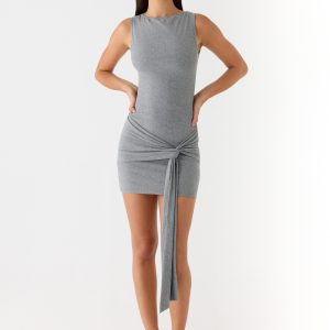 Everly Mini Dress - Grey