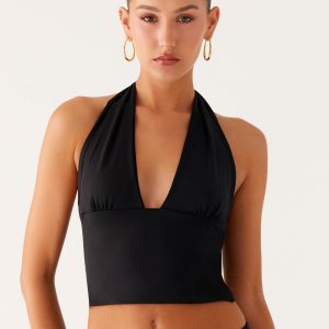 Fade Out Hardwear Halter Top - Black