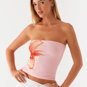 Fall For You Strapless Top - Pink