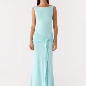 Fault Line Maxi Dress - Aqua