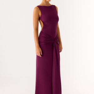 Fault Line Maxi Dress - Plum