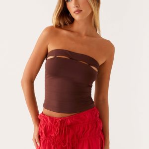 Fia Tube Top - Chocolate