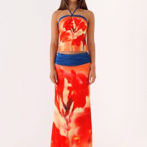 Fraser Maxi Skirt - Sunburnt Petal