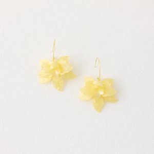 Frosted Citrus Earrings - Gold